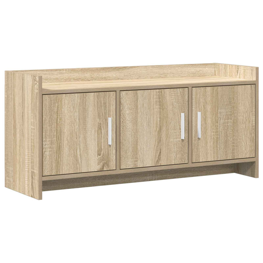 TV-kast 102 x 33 x 47 cm Sonoma Eiken Bewerkt hout