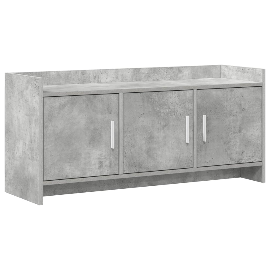 TV-kast 102 x 33 x 47 cm Betongrijs Bewerkt hout