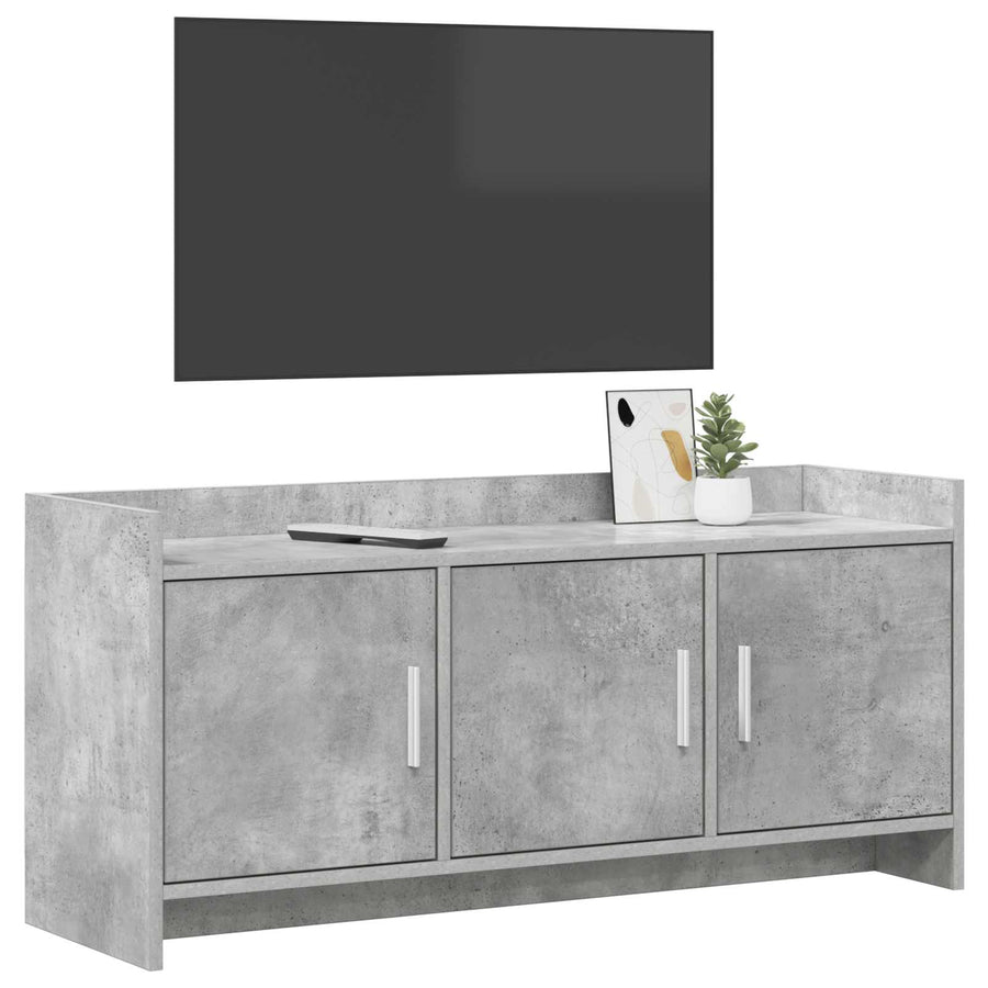 TV-kast 102 x 33 x 47 cm Betongrijs Bewerkt hout