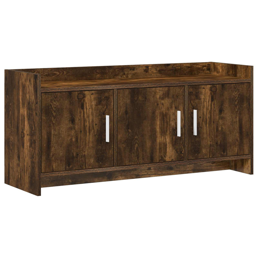 TV-kast 102 x 33 x 47 cm Gerookt eiken Bewerkt hout