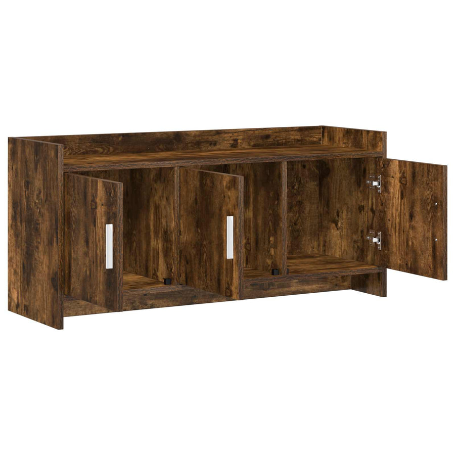 TV-kast 102 x 33 x 47 cm Gerookt eiken Bewerkt hout