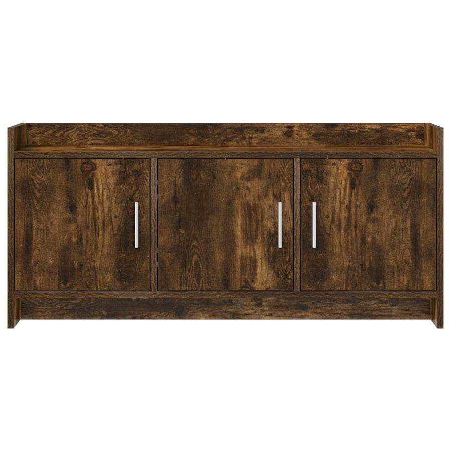 TV-kast 102 x 33 x 47 cm Gerookt eiken Bewerkt hout