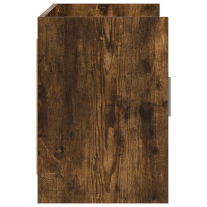 TV-kast 102 x 33 x 47 cm Gerookt eiken Bewerkt hout