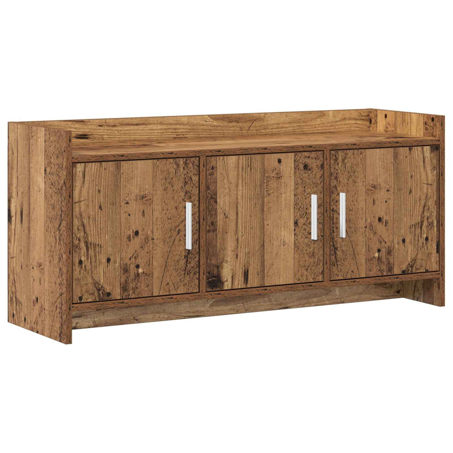 TV-kast 102 x 33 x 47 cm Oud hout Bewerkt hout