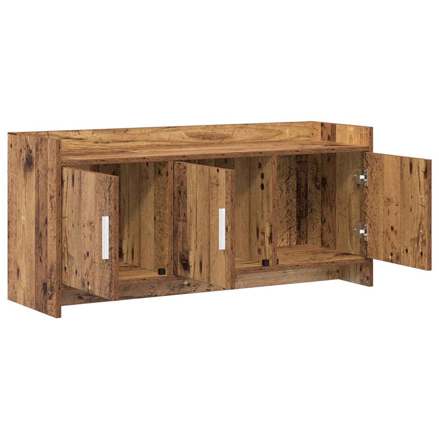 TV-kast 102 x 33 x 47 cm Oud hout Bewerkt hout