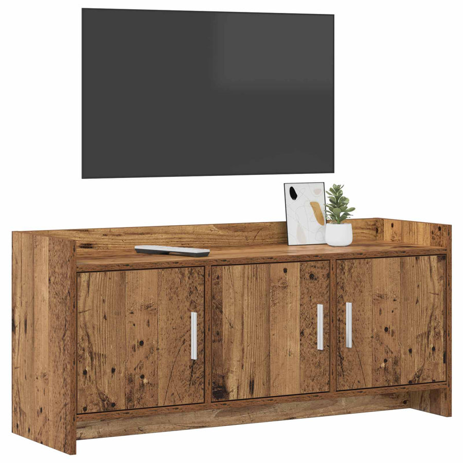 TV-kast 102 x 33 x 47 cm Oud hout Bewerkt hout