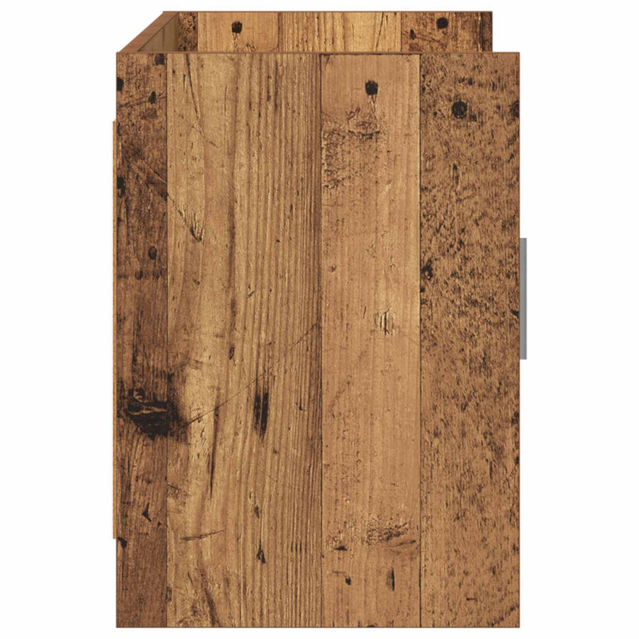 TV-kast 102 x 33 x 47 cm Oud hout Bewerkt hout