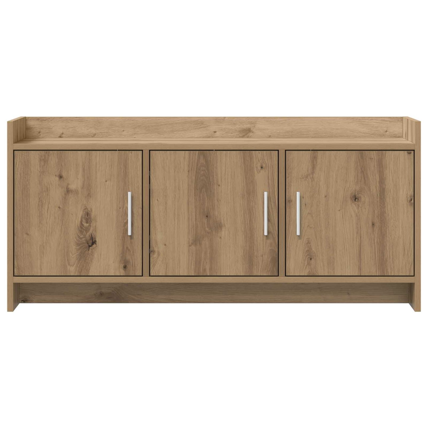 TV-kast 102 x 33 x 47 cm Artisanaal eiken Bewerkt hout