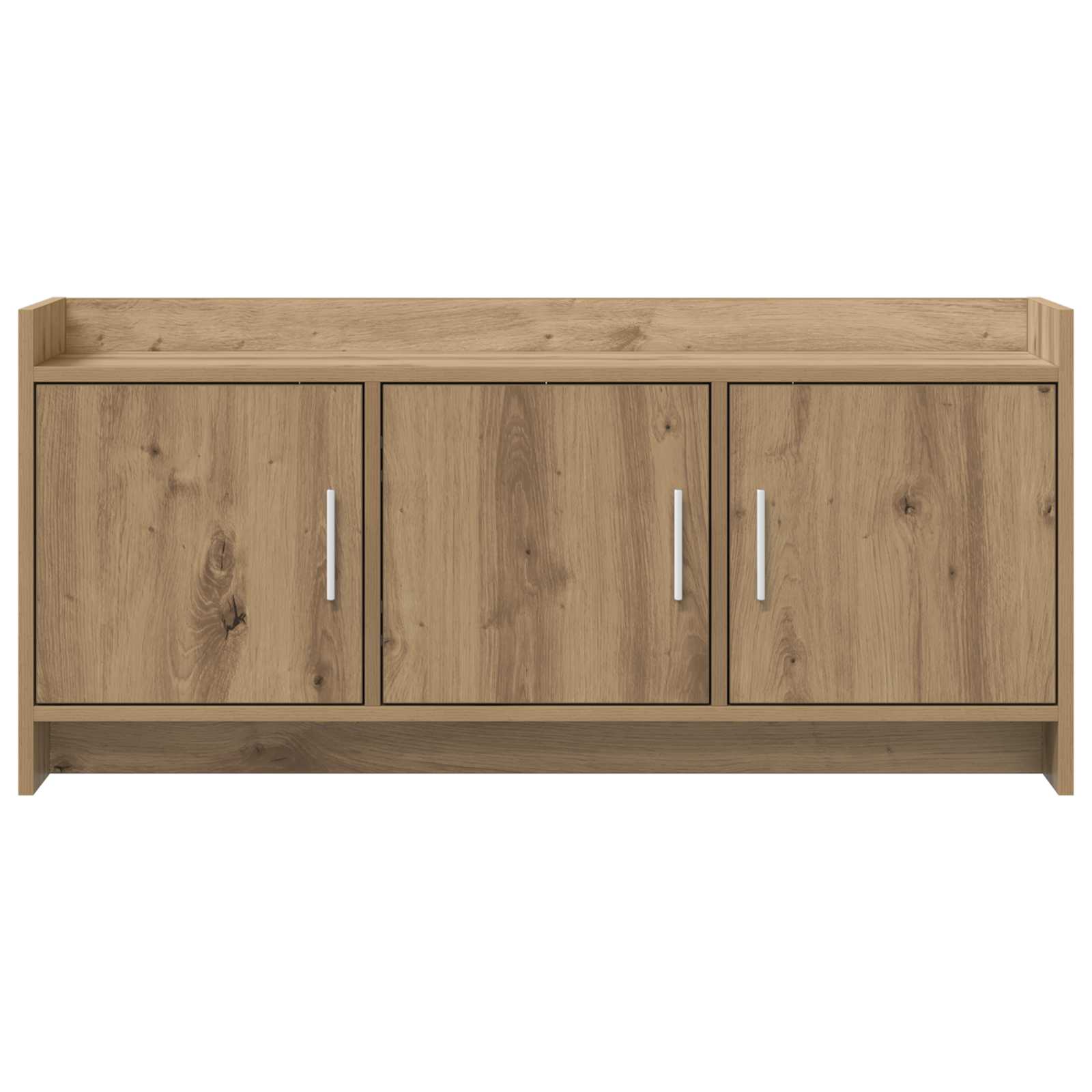 TV-kast 102 x 33 x 47 cm Artisanaal eiken Bewerkt hout