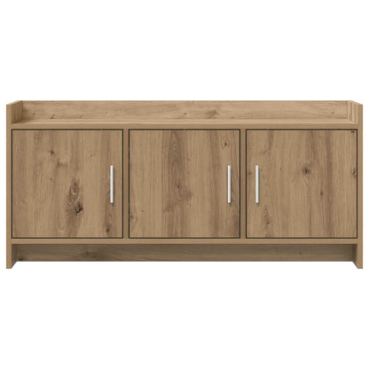 TV-kast 102 x 33 x 47 cm Artisanaal eiken Bewerkt hout