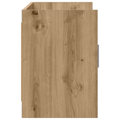 TV-kast 102 x 33 x 47 cm Artisanaal eiken Bewerkt hout