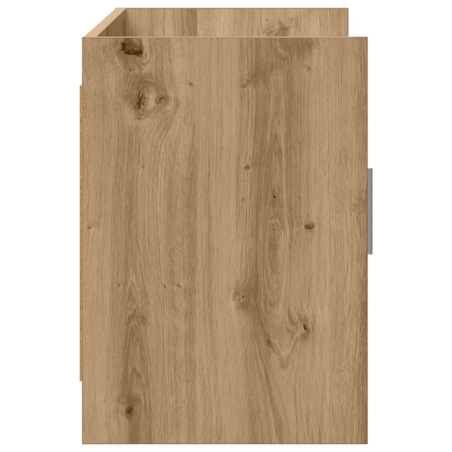 TV-kast 102 x 33 x 47 cm Artisanaal eiken Bewerkt hout