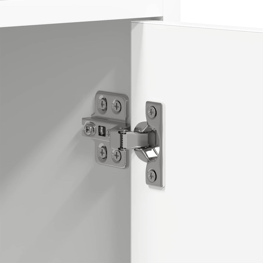 TV-kast 130 x 33 x 47 cm Wit Bewerkt hout
