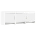 TV-kast 130 x 33 x 47 cm Wit Bewerkt hout