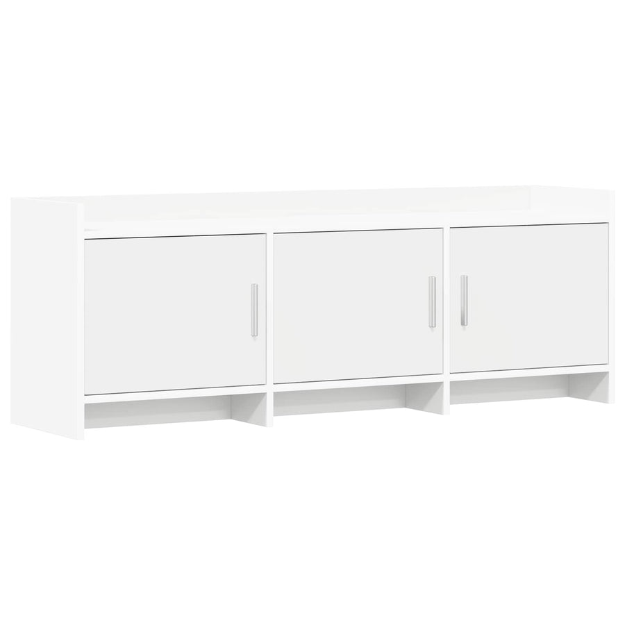 TV-kast 130 x 33 x 47 cm Wit Bewerkt hout