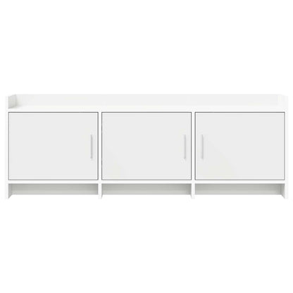 TV-kast 130 x 33 x 47 cm Wit Bewerkt hout