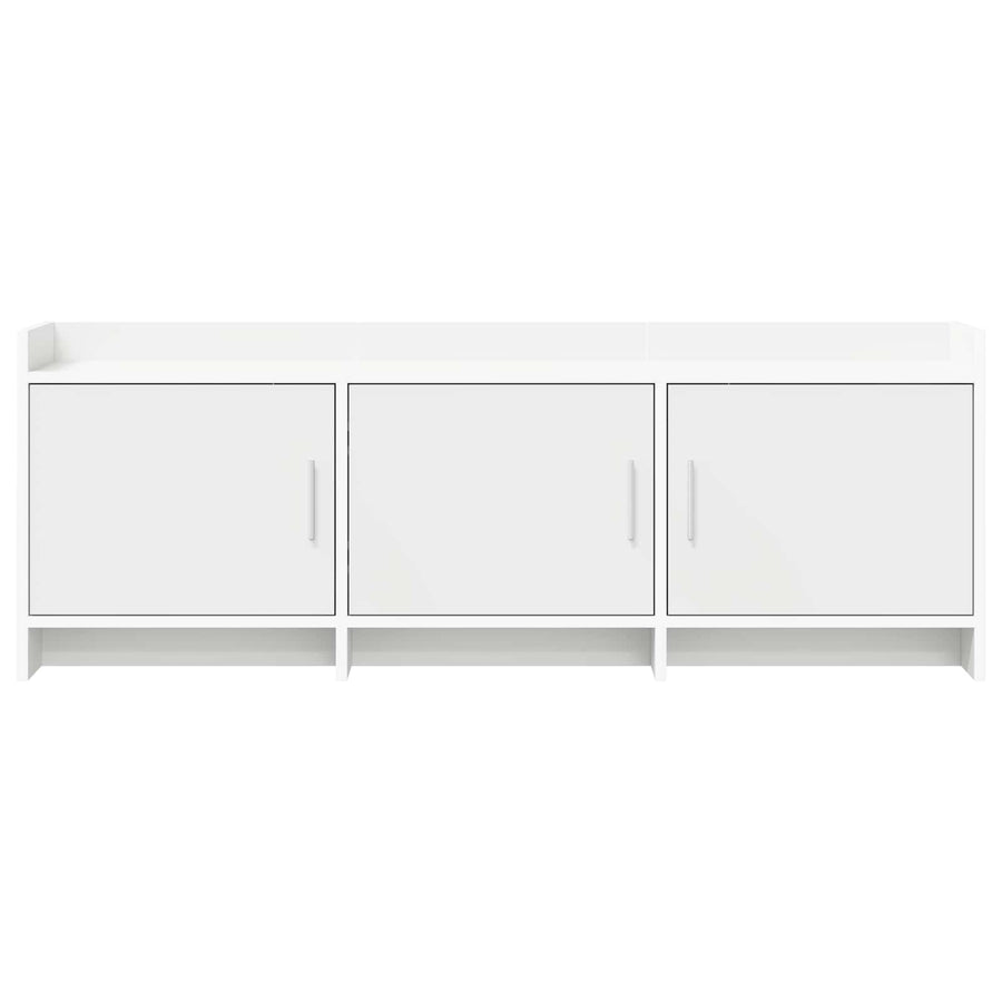 TV-kast 130 x 33 x 47 cm Wit Bewerkt hout