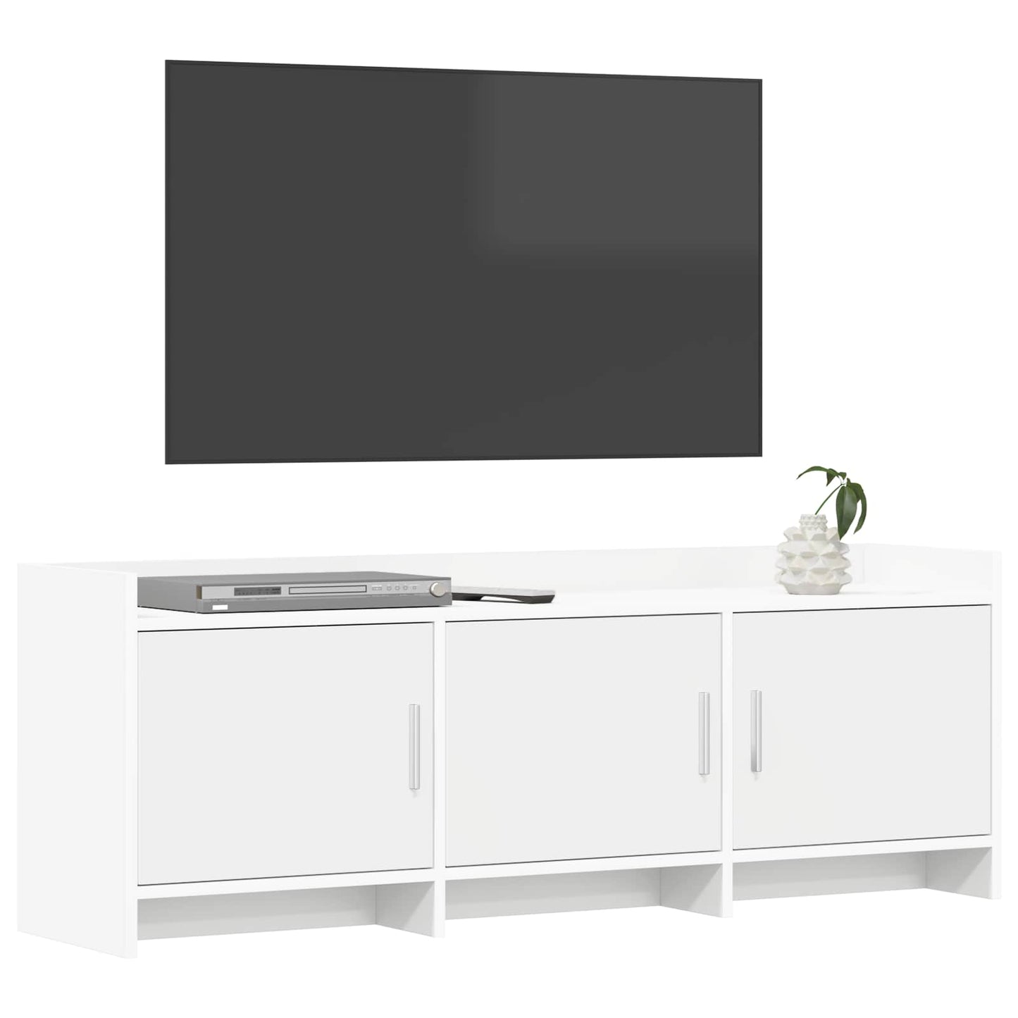 TV-kast 130 x 33 x 47 cm Wit Bewerkt hout