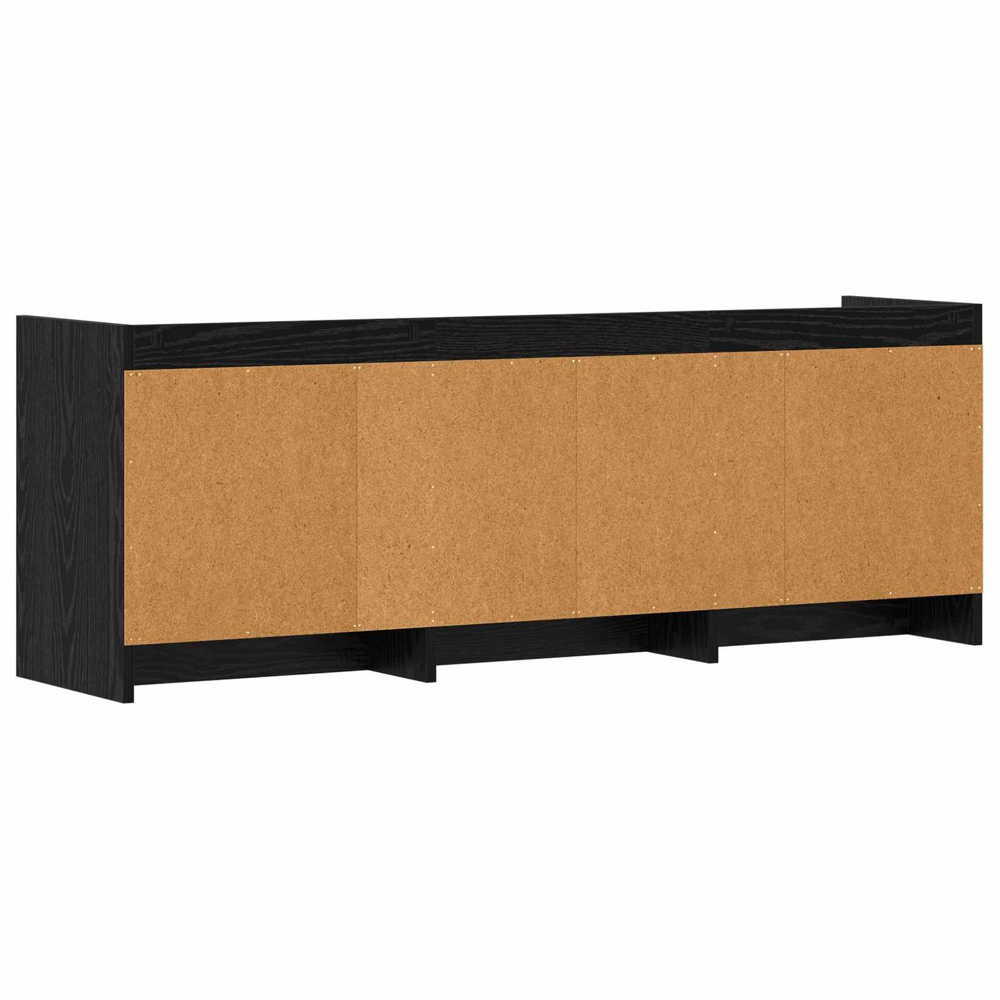 TV-kast 130 x 33 x 47 cm Zwart eiken Bewerkt hout
