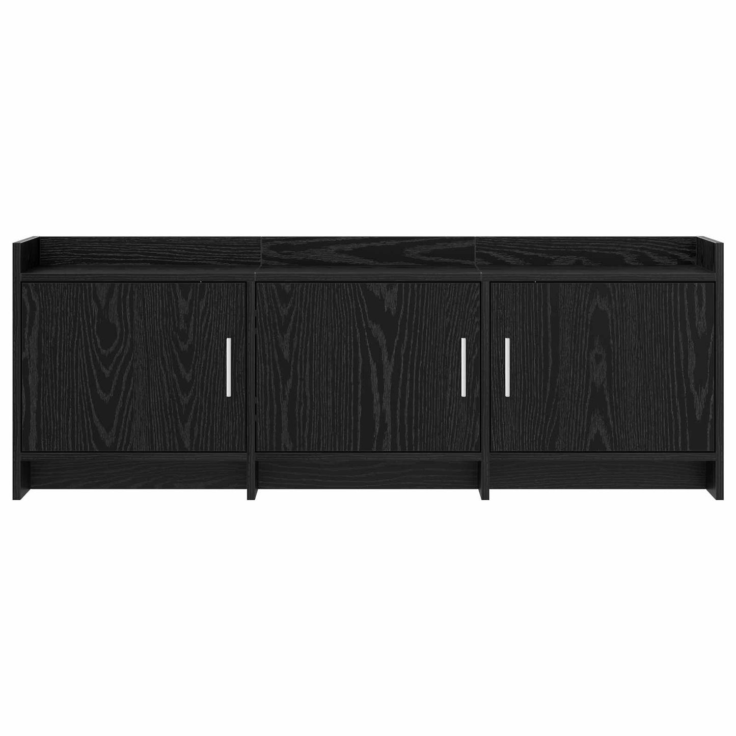 TV-kast 130 x 33 x 47 cm Zwart eiken Bewerkt hout