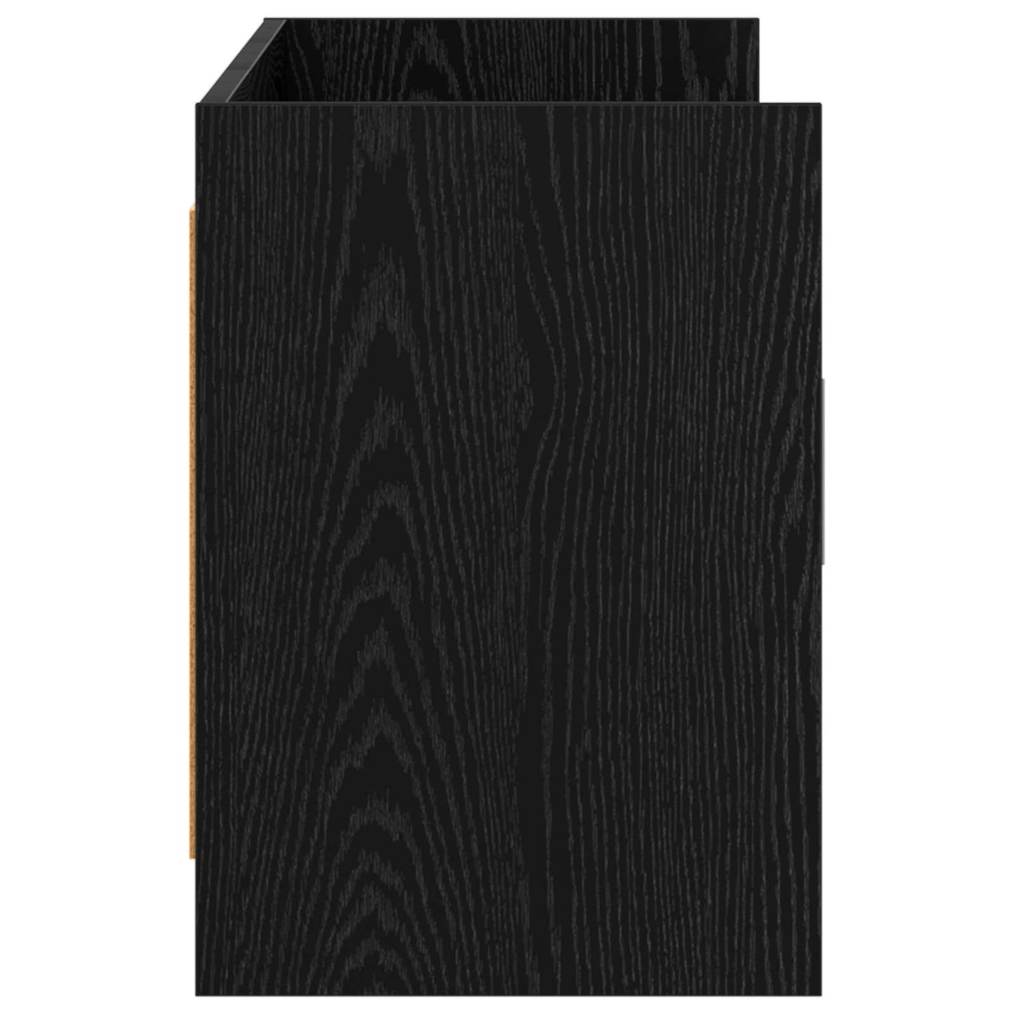 TV-kast 130 x 33 x 47 cm Zwart eiken Bewerkt hout