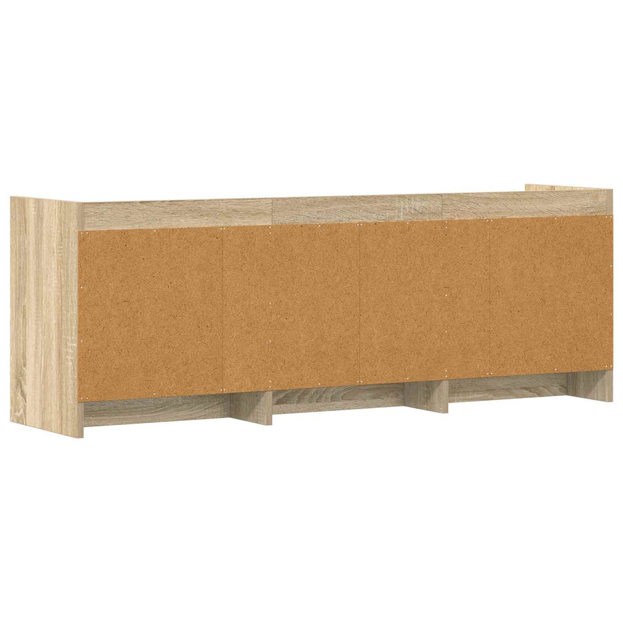 TV-kast 130 x 33 x 47 cm Sonoma Eiken Bewerkt hout