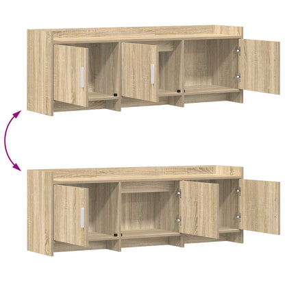 TV-kast 130 x 33 x 47 cm Sonoma Eiken Bewerkt hout