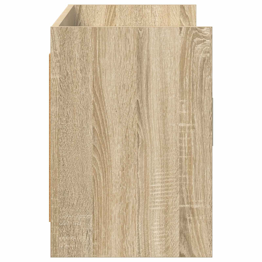 TV-kast 130 x 33 x 47 cm Sonoma Eiken Bewerkt hout