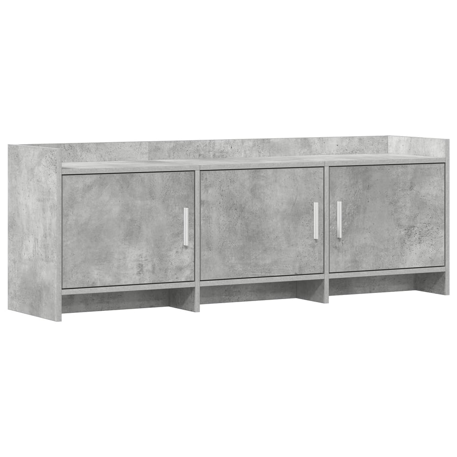 TV-kast 130 x 33 x 47 cm Betongrijs Bewerkt hout
