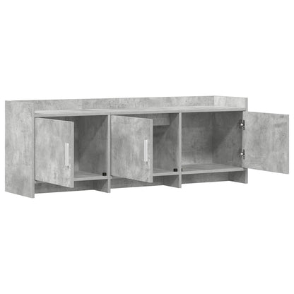 TV-kast 130 x 33 x 47 cm Betongrijs Bewerkt hout