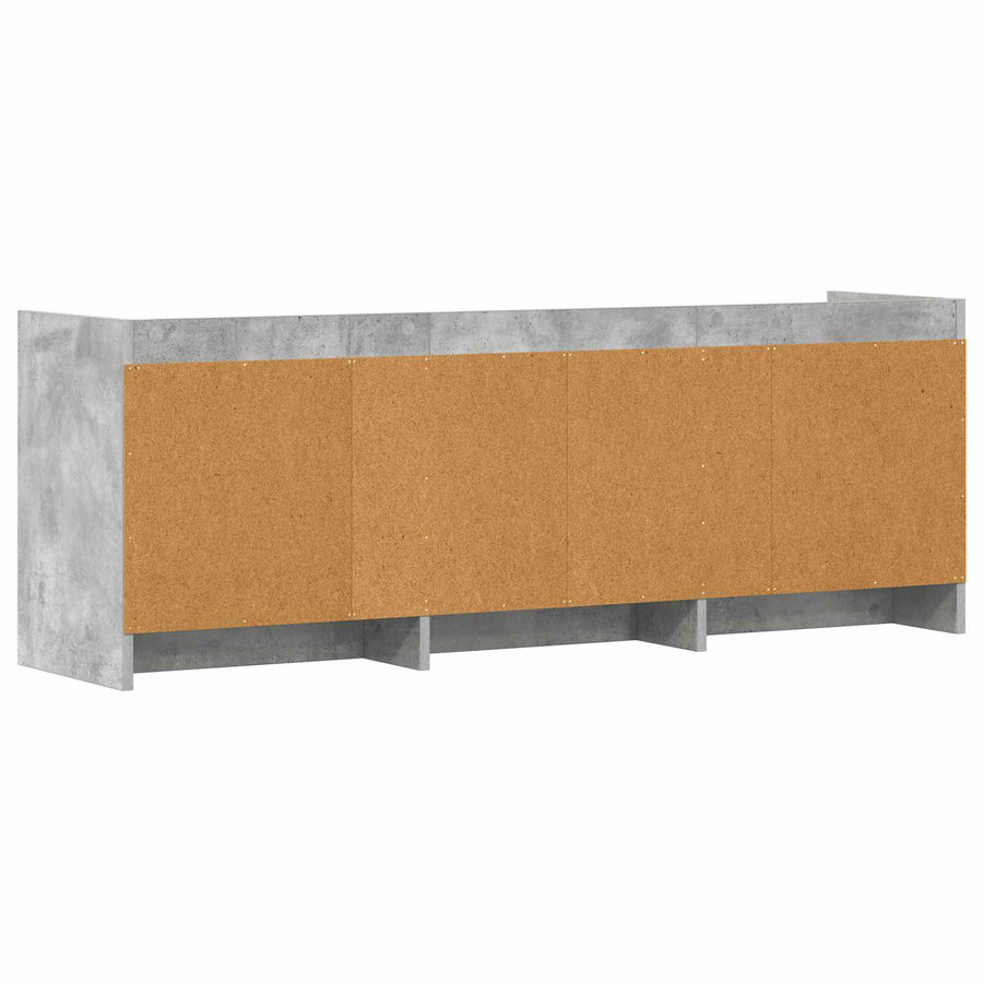 TV-kast 130 x 33 x 47 cm Betongrijs Bewerkt hout