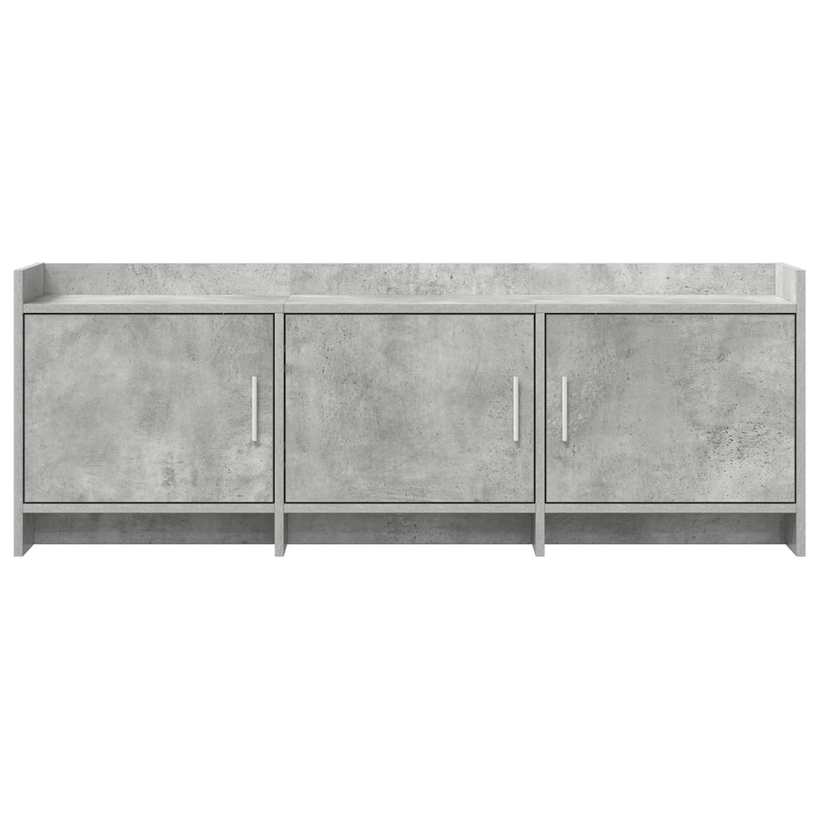 TV-kast 130 x 33 x 47 cm Betongrijs Bewerkt hout