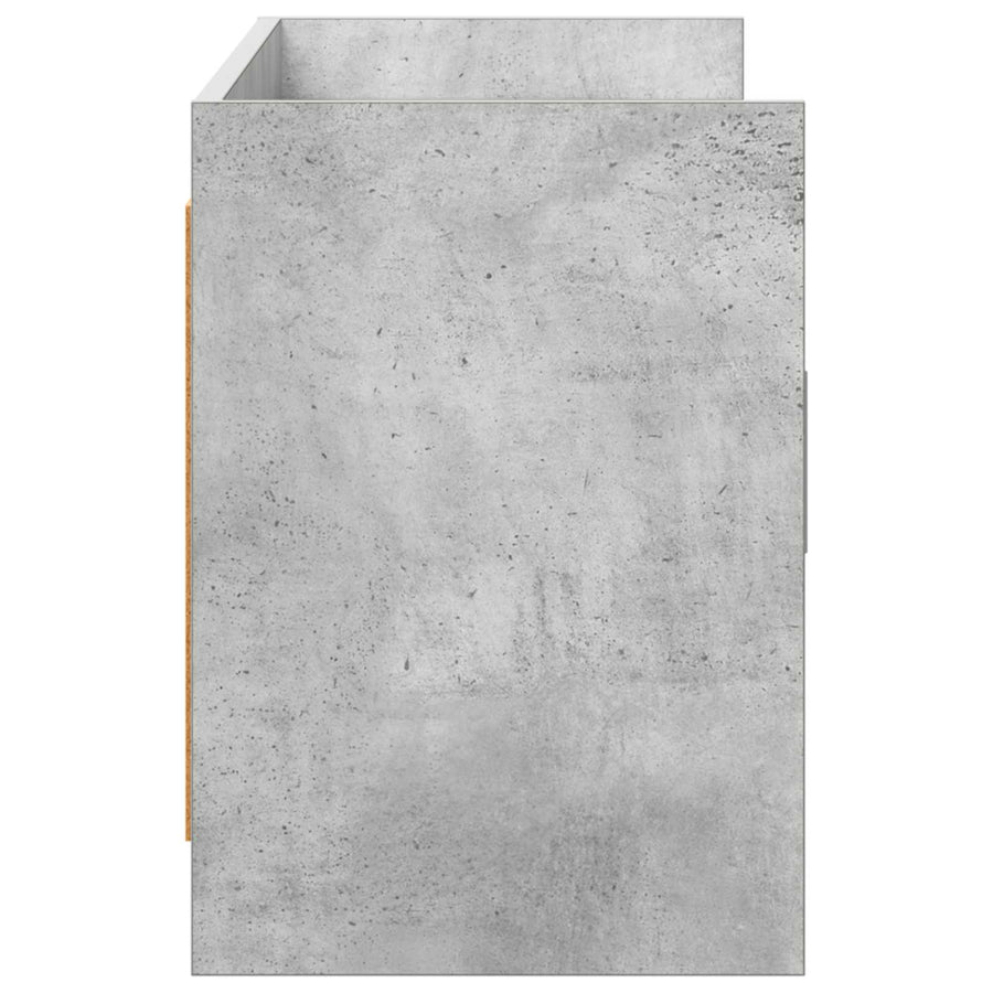 TV-kast 130 x 33 x 47 cm Betongrijs Bewerkt hout