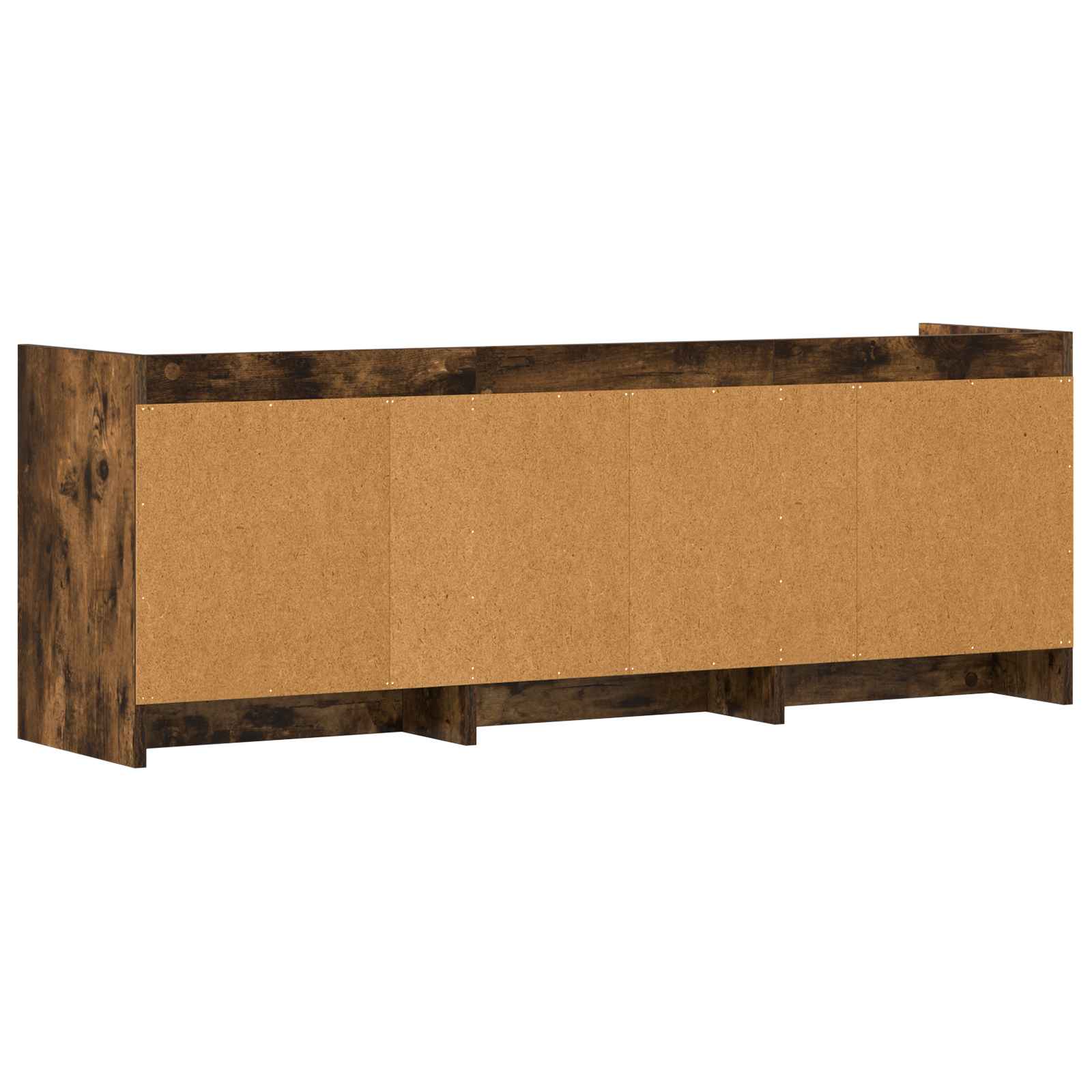 TV-kast 130 x 33 x 47 cm Gerookt eiken Bewerkt hout