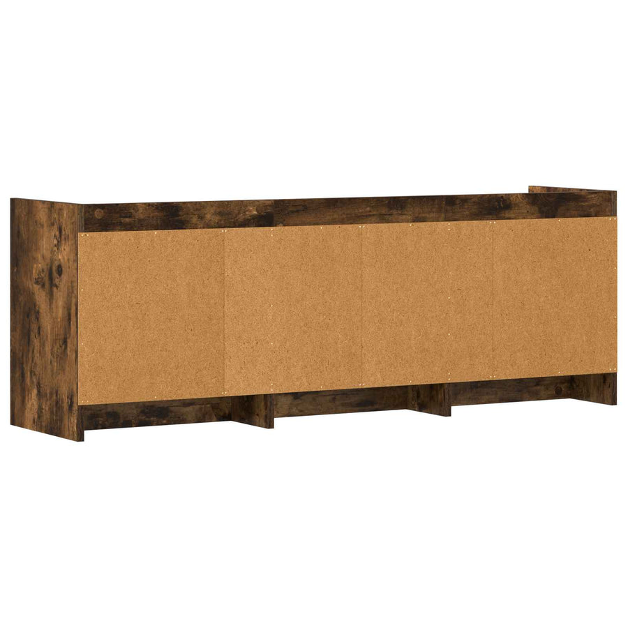 TV-kast 130 x 33 x 47 cm Gerookt eiken Bewerkt hout