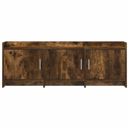 TV-kast 130 x 33 x 47 cm Gerookt eiken Bewerkt hout