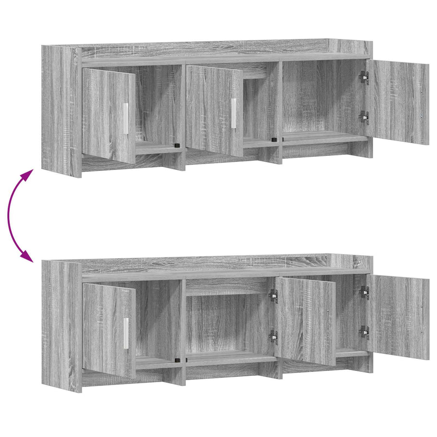 TV-kast 130 x 33 x 47 cm Grijs Sonoma Bewerkt hout