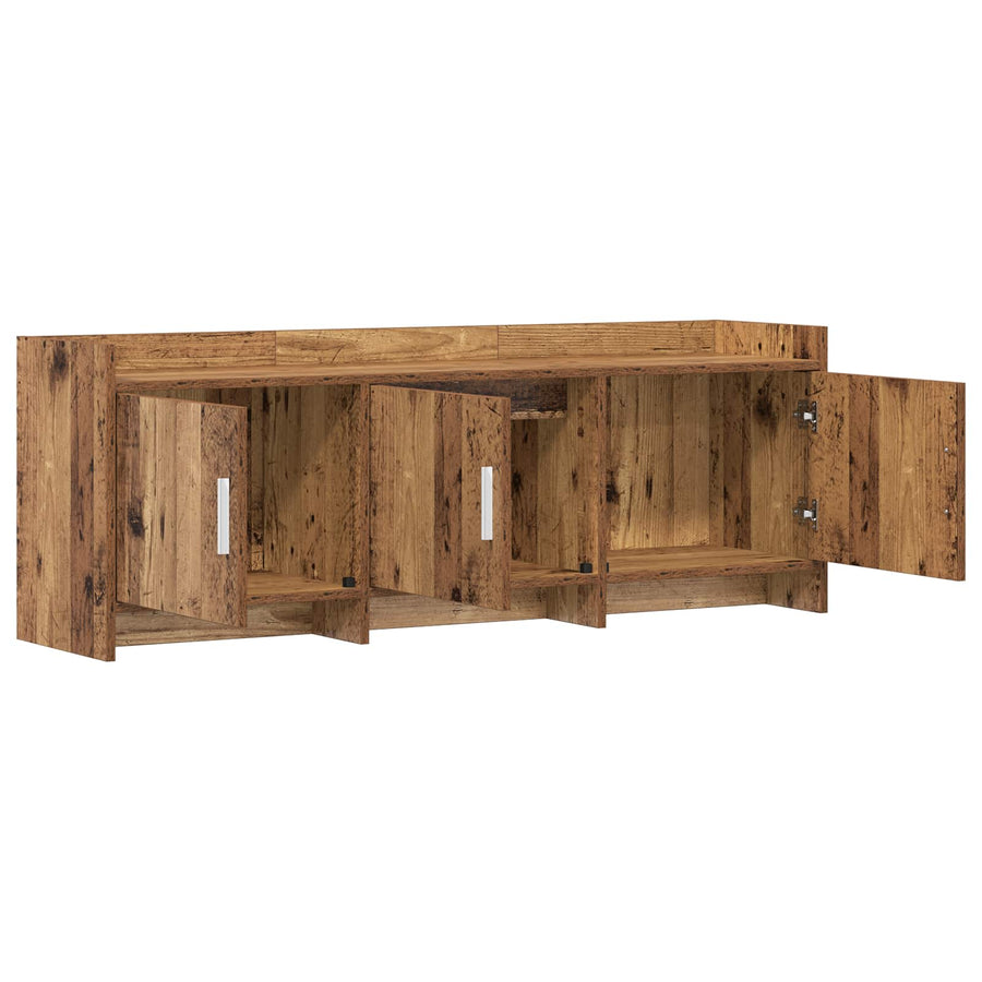 TV-kast 130 x 33 x 47 cm Oud hout Bewerkt hout