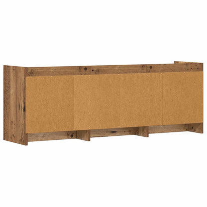 TV-kast 130 x 33 x 47 cm Oud hout Bewerkt hout