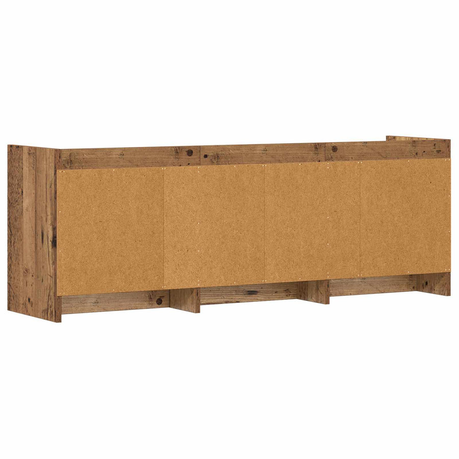 TV-kast 130 x 33 x 47 cm Oud hout Bewerkt hout