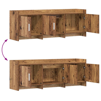 TV-kast 130 x 33 x 47 cm Oud hout Bewerkt hout