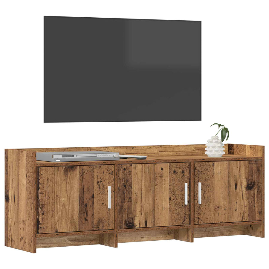 TV-kast 130 x 33 x 47 cm Oud hout Bewerkt hout