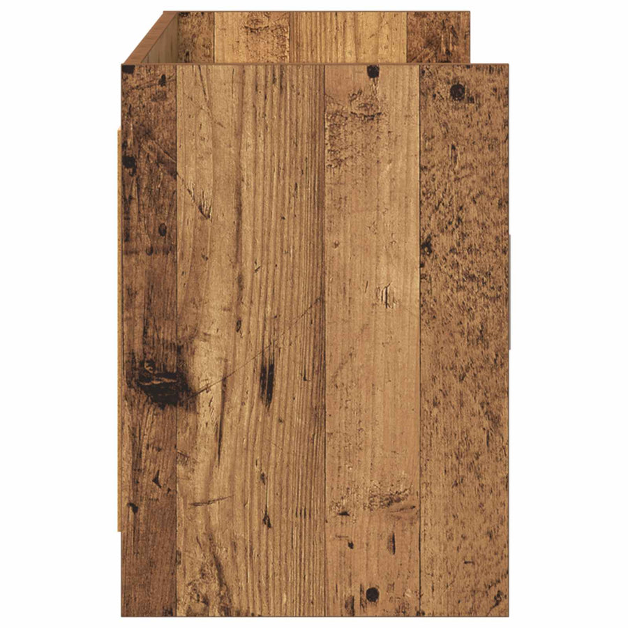 TV-kast 130 x 33 x 47 cm Oud hout Bewerkt hout