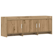 TV-kast 130x33x47 cm artisanaal eiken
