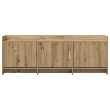 TV-kast 130 x 33 x 47 cm Artisanaal eiken Bewerkt hout