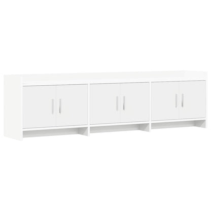 TV-kast 168 x 33 x 47 cm Wit Bewerkt hout