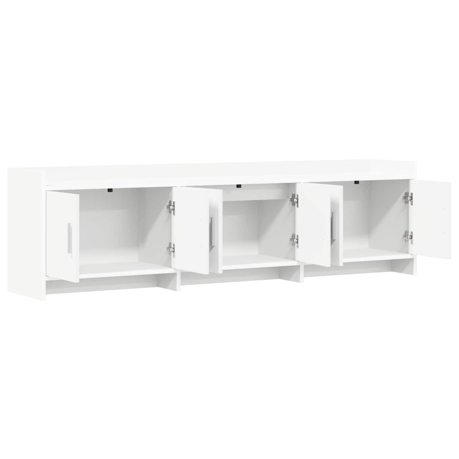 TV-kast 168 x 33 x 47 cm Wit Bewerkt hout