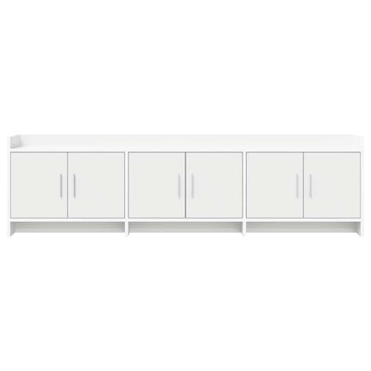 TV-kast 168 x 33 x 47 cm Wit Bewerkt hout