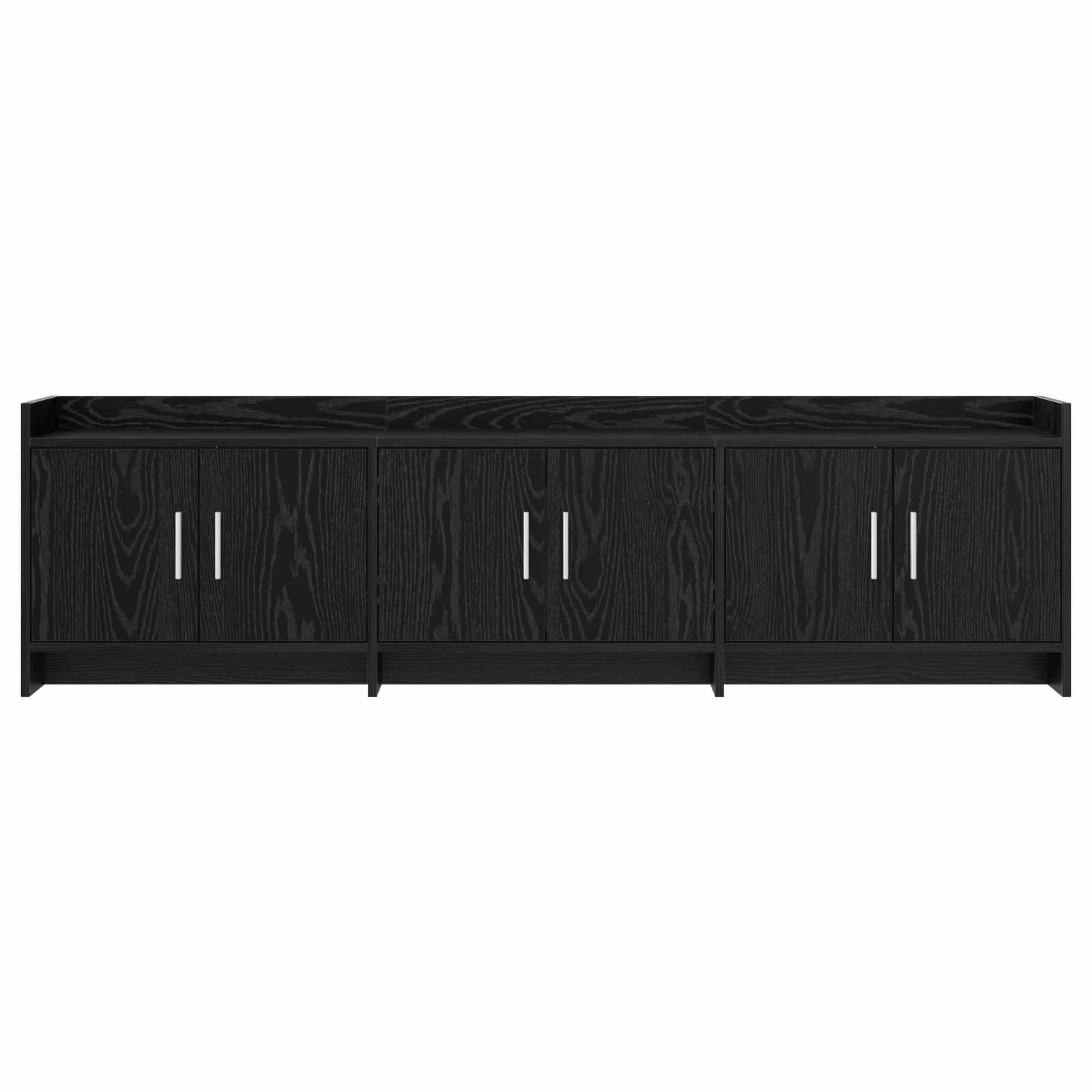 TV-kast 168 x 33 x 47 cm Zwart eiken Bewerkt hout