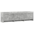 TV-kast 168 x 33 x 47 cm Betongrijs Bewerkt hout